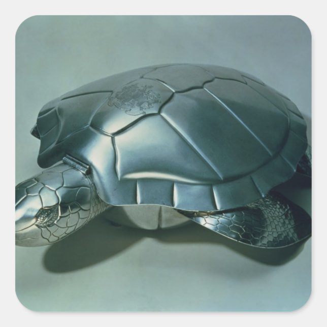 Sticker Carré Soupe tureen forme de tortue, années 1790 (Devant)