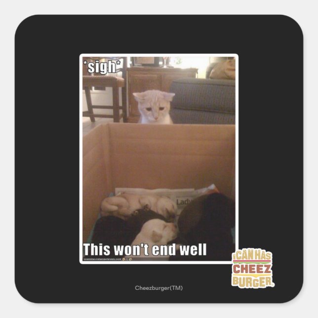 Sticker Carré soupir (Devant)