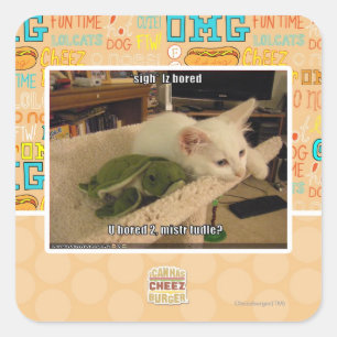 Sticker Carré Soupir. Iz s'ennuie