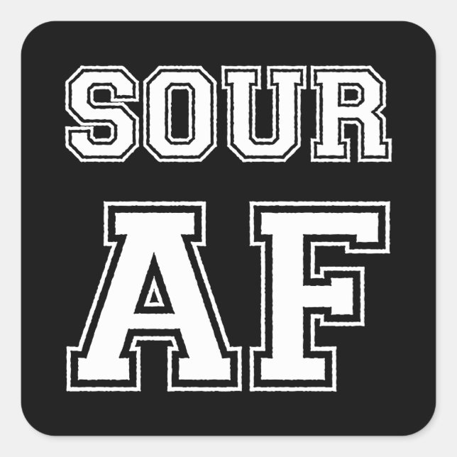 STICKER CARRÉ SOUR AF (Devant)
