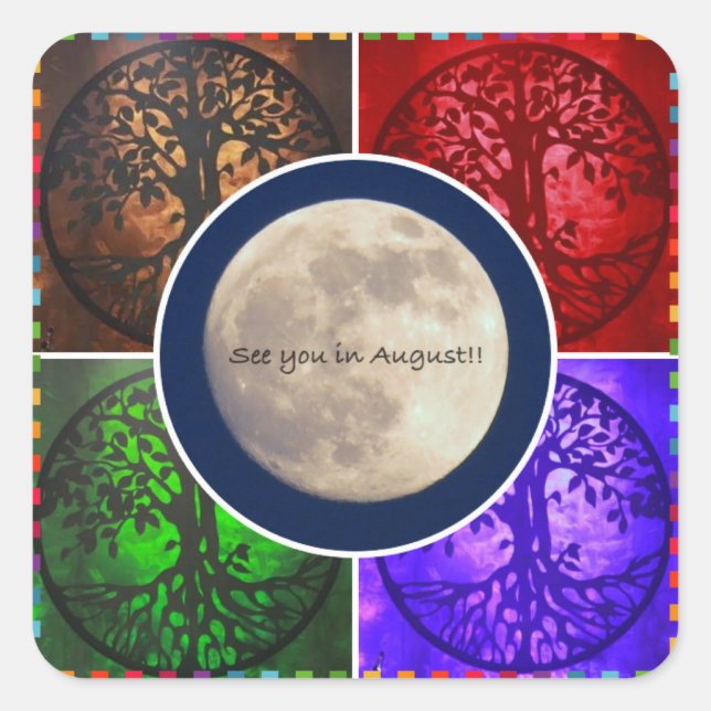 Sticker Carré Sous Août Ciel... (Devant)