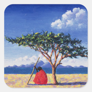 Sticker Carré Sous l'arbre 1991 d'acacia