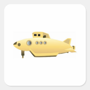 Sticker Carré Sous-marin à dégradé jaune