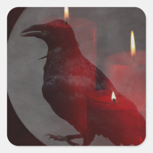 Sticker Carré "Sous votre charme en rouge"