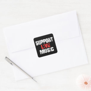 Sticker Carré Soutenir la musique live