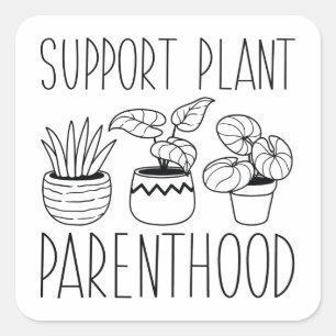 Sticker Carré Soutenir la parentalité des plantes