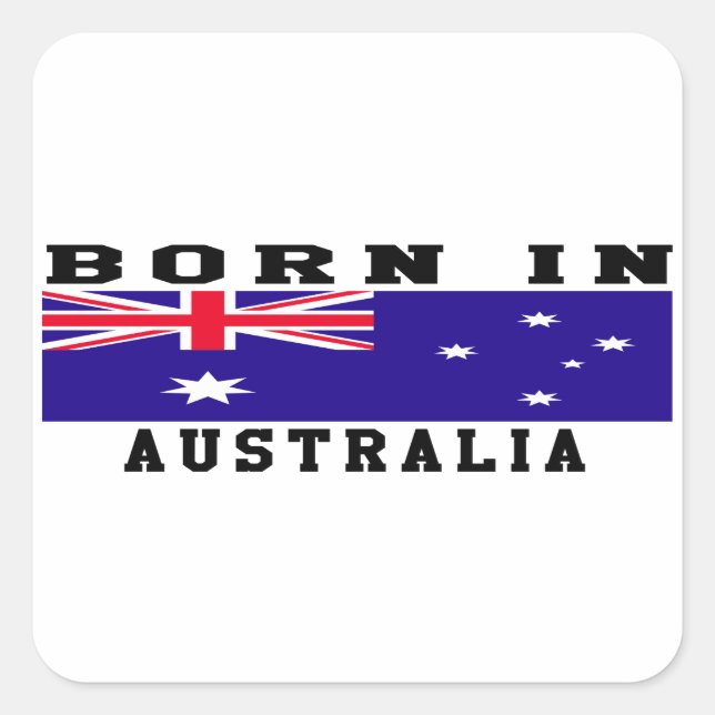 Sticker Carré Soutenu en Australie (Devant)