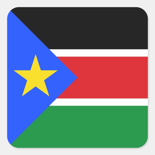 Sticker Carré South Sudan Flag (Devant)