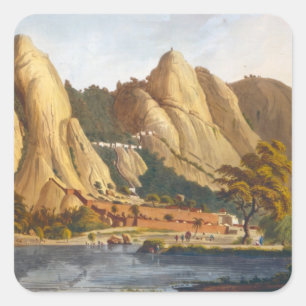 Sticker Carré South view of Sewandroog, illustration de 'Twelv