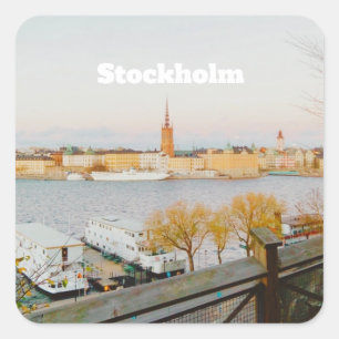 Sticker Carré Souvenir de Stockholm, Suède