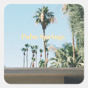 Sticker Carré Souvenir de voyage à Palm Springs