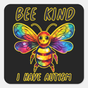 Sticker Carré Soyez gentil, j'ai de l'autisme