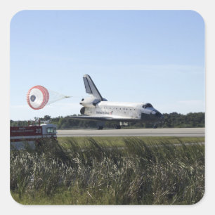 Sticker Carré Space shuttle Atlantis dévoile son traîneau