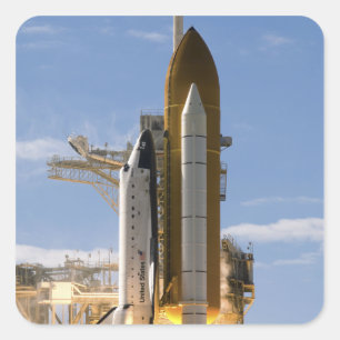 Sticker Carré Space Shuttle Atlantis se lève sur 5