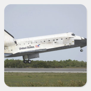 Sticker Carré Space Shuttle Discovery approche l'atterrissage 4