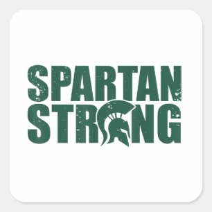 Sticker Carré Spartan Strong, exercice entraînement gym