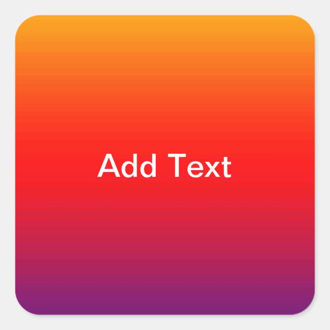 Sticker Carré Spectre de couleurs horizontales Votre texte (Devant)