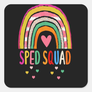 Sticker Carré Sped Squad Enseignant de l'éducation spéciale Sped
