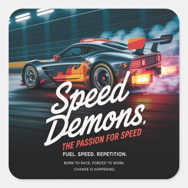 Sticker Carré Speed Power (Devant)