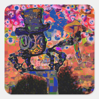 Sticker Carré Spider Steampunk