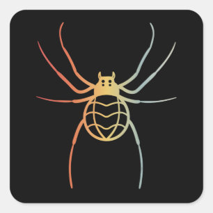 Sticker Carré Spider Whisperer Funny Tarantula Vintage Halloween