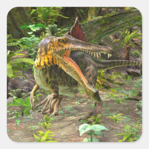 Sticker Carré Spinosaure dinosaure