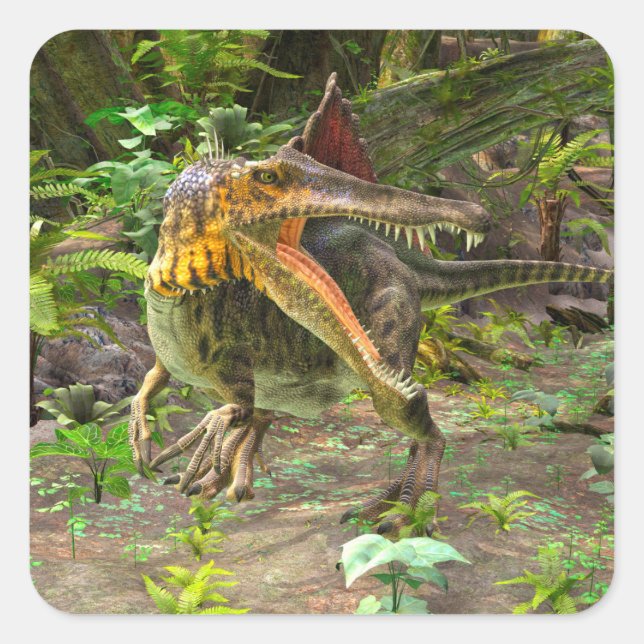 Sticker Carré Spinosaure dinosaure (Devant)