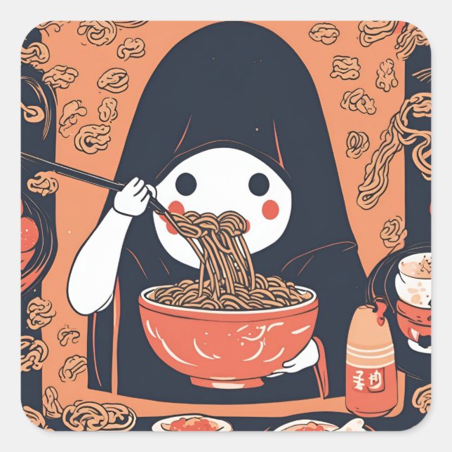 Sticker Carré Spirited Away : Sans Visage (Devant)