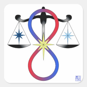 Sticker Carré Spiritualité religieuse de païen de symbole de