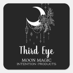Sticker Carré Spirituels d'intention de la Lune noire