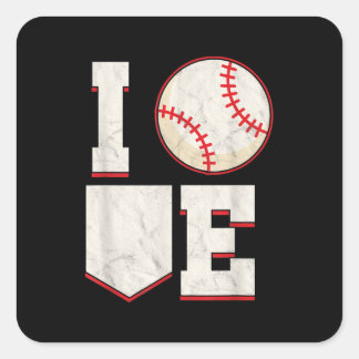 Sticker Carré Sport de base-ball