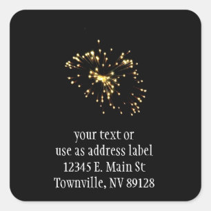 Sticker Carré Spray Fireworks