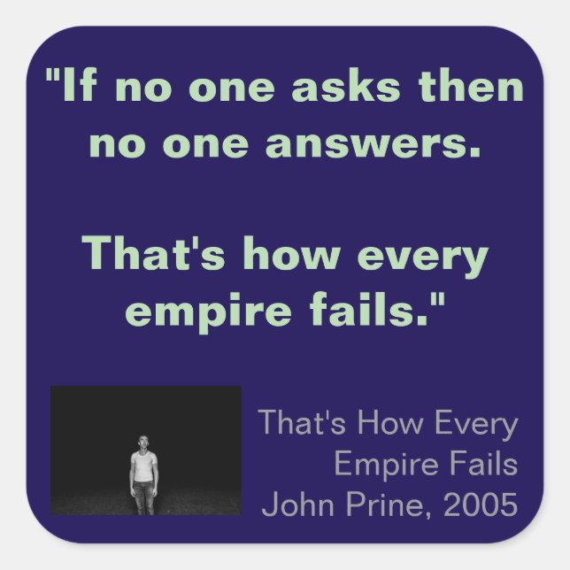 Sticker Carré Square Stickers, sheet of six 3 inch stickeSticker (Devant)