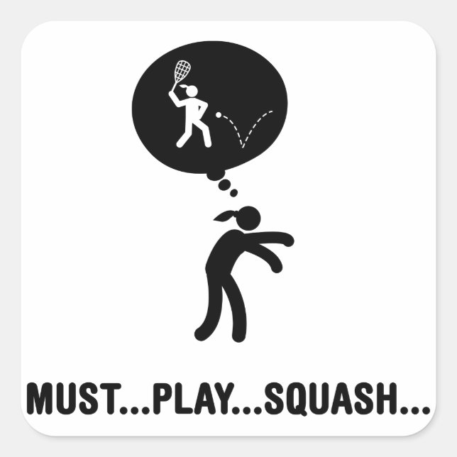 Sticker Carré Squash (Devant)