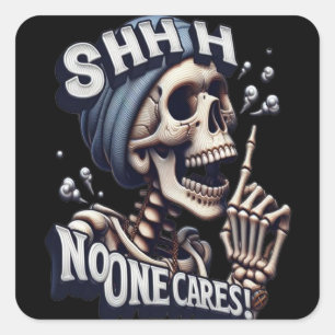 Sticker Carré Squelette silencieux : dévoiler la mystérieuse Ban