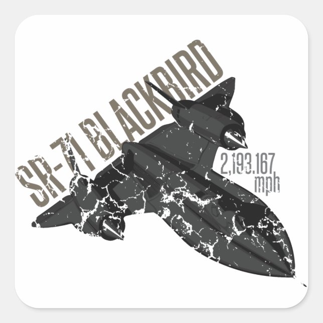 Sticker Carré SR 71 Blackbird (Devant)