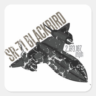 Sticker Carré SR 71 Blackbird