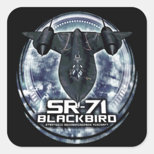 Sticker Carré SR-71 Blackbird