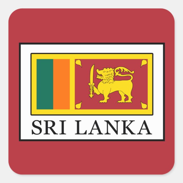 Sticker Carré Sri Lanka (Devant)