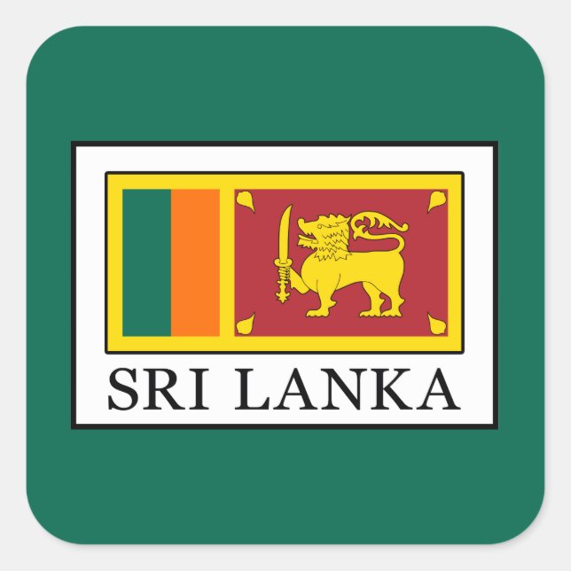 Sticker Carré Sri Lanka (Devant)