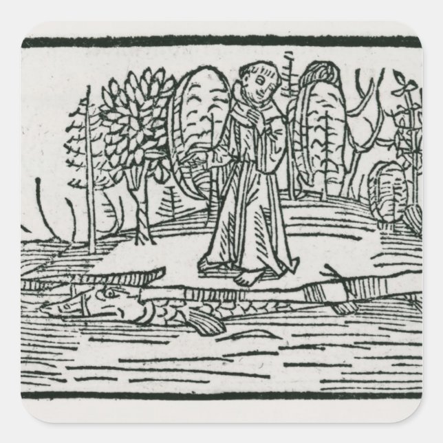 Sticker Carré St. Brendan sur l'île aux poissons (Devant)