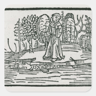 Sticker Carré St. Brendan sur l'île aux poissons