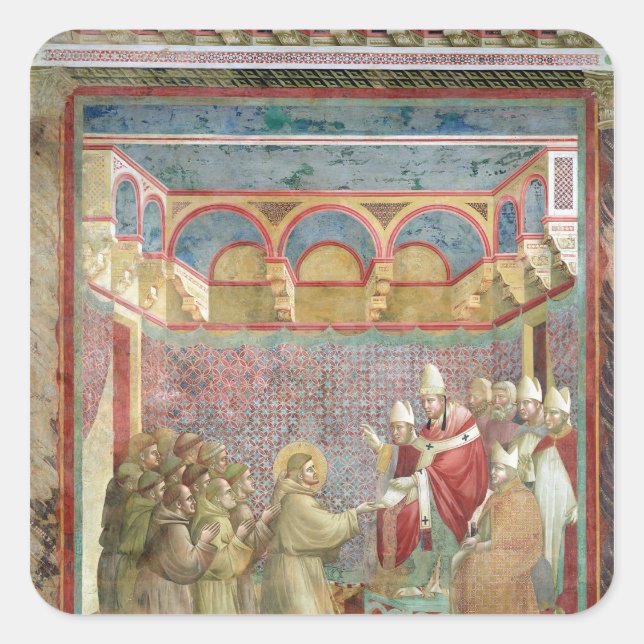 Sticker Carré St. Francis reçoit l'approbation (Devant)