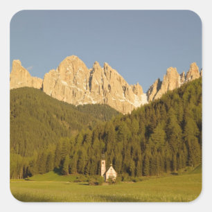Sticker Carré St Giovanni, Val di Funes, Dolomites, Italie