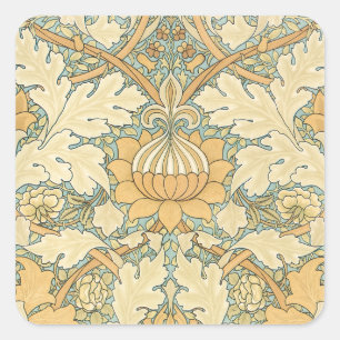 Sticker Carré St. James par William Morris, feuilles d'acanthe