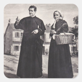 Sticker Carré St. Jean Bosco avec sa mère