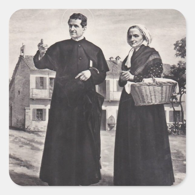Sticker Carré St. Jean Bosco avec sa mère (Devant)