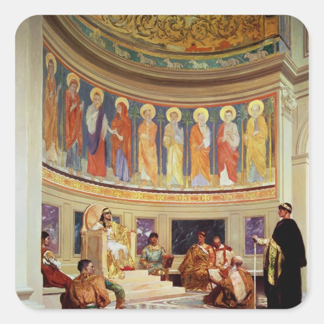 Sticker Carré St John Chrysostom exilé par l'impératrice Eudoxia (Devant)