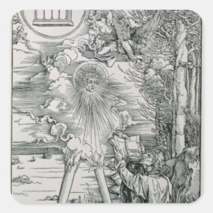 Sticker Carré St John dévorant le livre