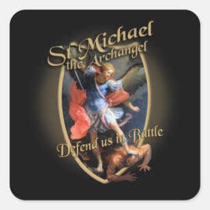 STICKER CARRÉ ST MICHAEL ARKHANGEL DÉFENDENT LES USA DANS LA